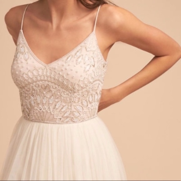 BHLDN Adrianna Papell beaded Violetta dress - Picture 3 of 8